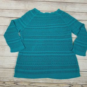 🌟B2G1 Ann Taylor LOFT Open Crochet Sweater Large